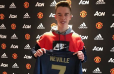 Phil Neville's 16-year-old son Harvey signs for Man United from Valencia
