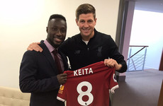 Steven Gerrard personally handed Naby Keïta Liverpool's famous number 8 shirt