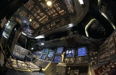 What does the cockpit of a space shuttle look like?