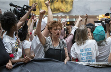 Susan Sarandon was arrested at an anti Trump protest yesterday