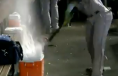 Baseball player attacks and kills watercooler
