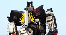 In pictures: Old car parts welded into real-life 'Transformers'