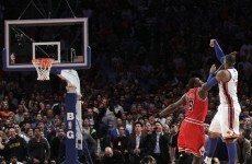 WATCH: Carmelo Anthony drained  a three-pointer in overtime to beat the Bulls