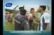 WATCH: Brazilian player punches referee following red card
