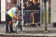 Gardaí took angle-grinders to some bike locks in Dublin today (but they'll pay the owners back)