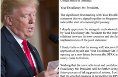 Trump tweets 'very nice' letter from Kim Jong Un as he stokes Brexit turmoil upon arrival in UK