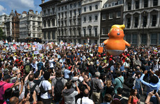 Tens of thousands spill onto London's streets in protest of Donald Trump visit