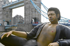 A 25-foot statue of Jeff Goldblum has been erected in London
