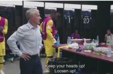 Watch: Didier Deschamps' half-time team talk at the World Cup final
