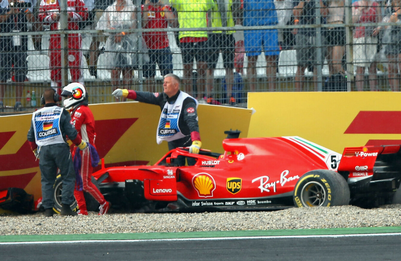 Vettel crash sees Hamilton retake championship lead at German Grand Prix