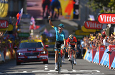 Debutant Cort Nielsen dominates three-man sprint as Dane claims first ever Tour stage win