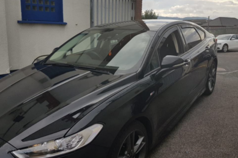The black Ford Mondeo seized by CAB officers in Sligo