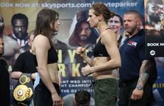 Katie Taylor weighs in ripped and ready to defend world titles in London