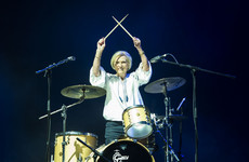 Mary Berry joined Rick Astley on stage to play drums at a UK festival last night