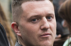 Tommy Robinson supporters chant his name as he's freed from prison