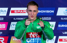 Memorable day for Irish sport capped as Shane Ryan wins European swimming bronze