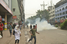 Tear gas fired at Bangladesh protesters during huge protest over teen deaths