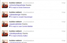 Take it easy, Bubba! It's the sporting tweets of the week
