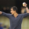 Great Balls of Fire! Bear Grylls throws some heat at L.A Dodgers game