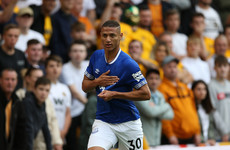 £50 million man scores twice, but 10-man Everton held by Wolves
