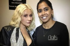 Christina Aguilera has been showing off her manicure from a Dublin salon on Instagram