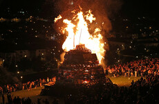 Bonfire in Northern Ireland featuring names of murdered police officers condemned