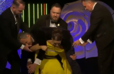 The Westmeath Rose just did a squat with Daithí on her back, because the Rose of Tralee is wild