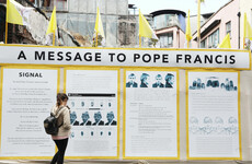 New artwork installed at site of 'Somebody's Child' exhibition in Temple Bar for Pope's visit