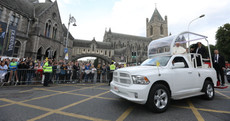 'That was a bit too fast': Popemobile travels through Dublin with unanticipated haste