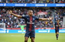Furious Mbappe shown red card for pushing over opponent in wild end to PSG game
