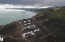 Volunteers have restored Bray Head's huge WWII 'Eire' sign