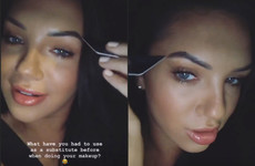 Alexandra from Love Island gave a gas tutorial on how to do your eyebrows with a bank card on Instagram