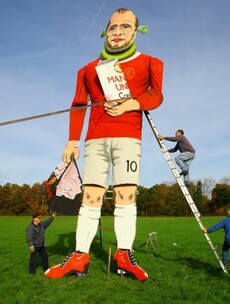 49-foot effigy of Wayne Rooney ready for Bonfire Night