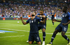 Sublime Giroud volley sinks Dutch as France's World Cup champions return home