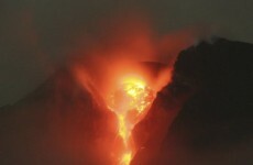Evacuations as volcano erupts again in Indonesia