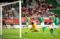 O'Brien nets on debut as Ireland steady the leaking ship in Wroclaw