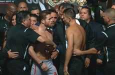 Spike and Lemieux, Canelo and Golovkin separated during fiery Vegas weigh-ins