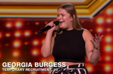 A girl named Georgia Burgess auditioned for the X Factor and well, we're all thinking the same thing