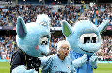 Watch: 102-year-old Man City supporter becomes Premier League's oldest mascot