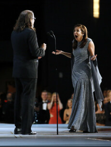 There was a marriage proposal on stage at the Emmy Awards