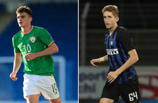 Ireland youngsters do battle as Spurs striker Troy Parrott bizarrely sent off against Ryan Nolan's Inter