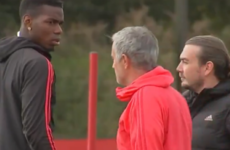 Mourinho and Pogba in frosty training ground exchange