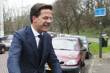 Dutch prime minister Mark Rutte could be on his bike (File photo)