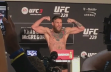 McGregor half a pound under limit as both fighters make weight for Las Vegas showdown
