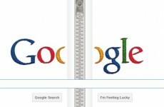 Why does Google have a giant zip running down its homepage today?