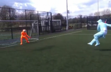 WATCH: Morph getting hit by football