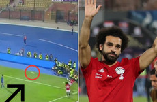 Pick that out! Mohamed Salah scores directly from a corner for Egypt during Africa Cup of Nations qualifier