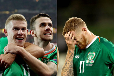 James McClean was the hero in Vienna but cut a dejected figure at full-time against Wales.