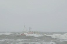 VIDEO: Fishing trawler braves a stormy Irish Sea