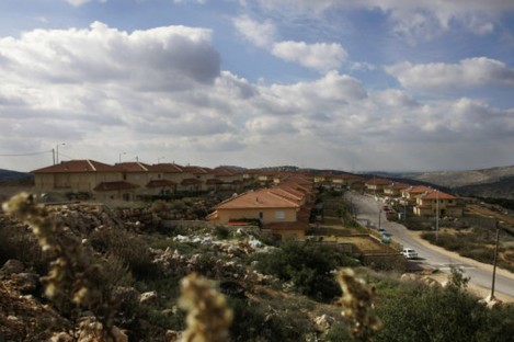 A general view of the unauthorised Bruchin settlement in the West Bank